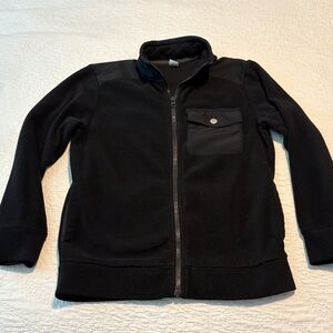 Boys Old Navy Black Fleece Jacket size Large youth 10-12